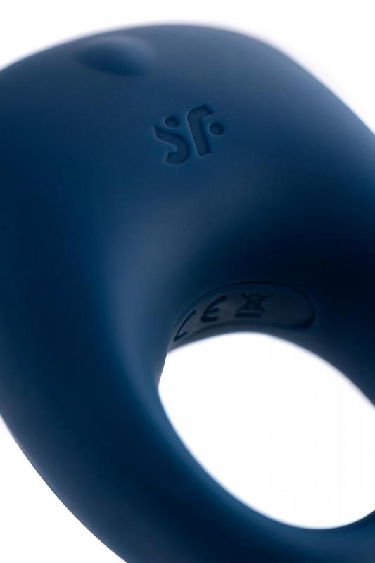 Эрекционное кольцо на пенис Satisfyer Strong, силикон, синий, 7 см.