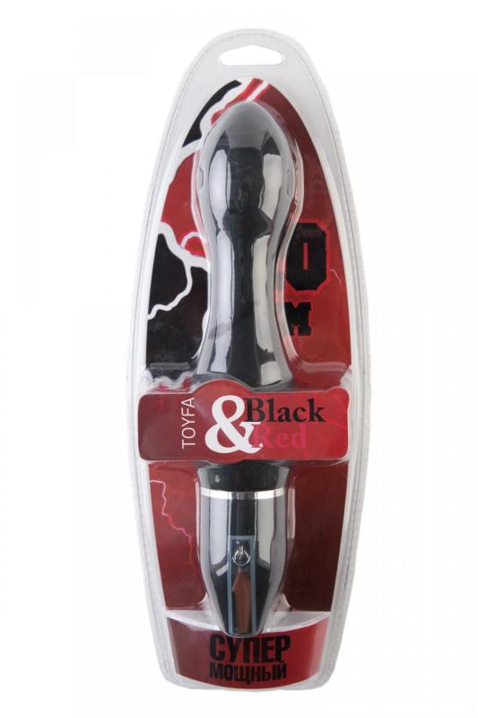 Анальный стимулятор Black & Red by TOYFA, силикон, черный, 28 см