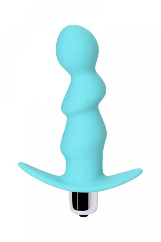 Анальная вибровтулка ToDo by Toyfa Bland, силикон, голубая, 12 см, Ø 2,8 см