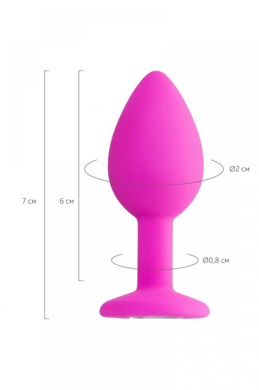 Анальная втулка ToDo by Toyfa Brilliant, силикон, розовая, 7 см, Ø 2 см