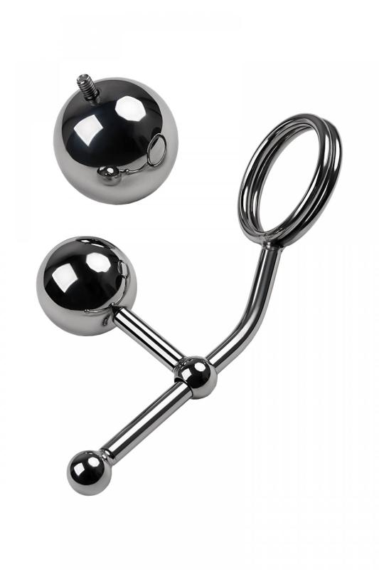Стринги TOYFA Metal со сменными шарами, серебряные