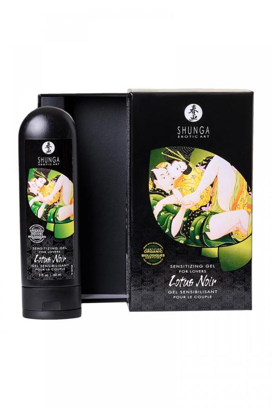 Возбуждающий гель для влюбленных Shunga Lotus Noir, уникальная формула с L-аргинином, 60 мл.