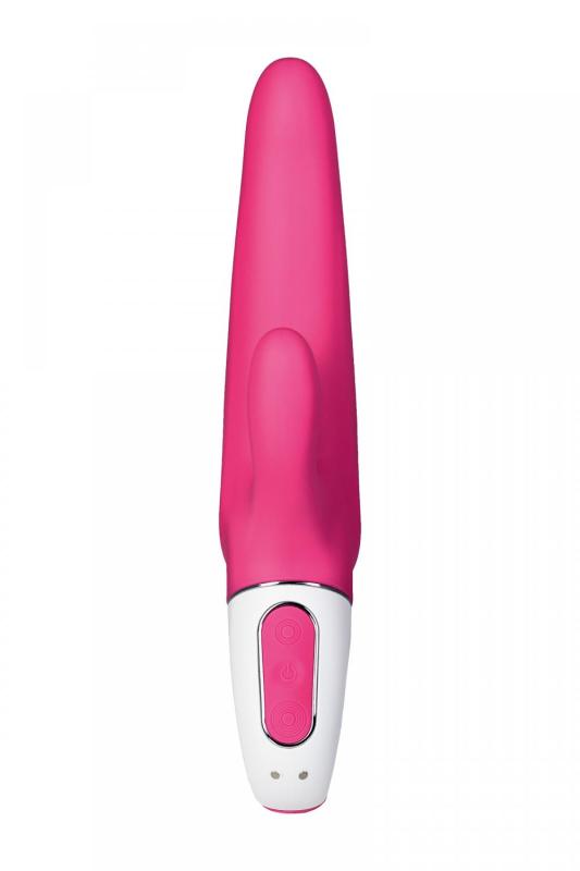 Нереалистичный вибратор Satisfyer Vibes Mr. Rabbit, силикон, красный, 22,1 см.