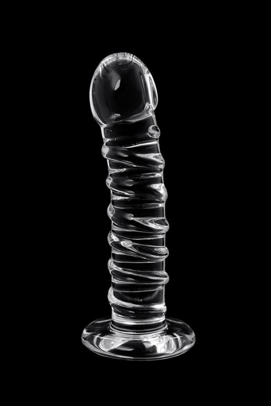 Нереалистичный фаллоимитатор Sexus Glass, стекло, прозрачный, 16 см