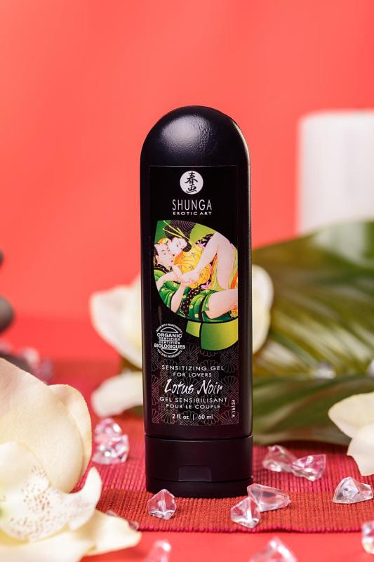 Возбуждающий гель для влюбленных Shunga Lotus Noir, уникальная формула с L-аргинином, 60 мл.