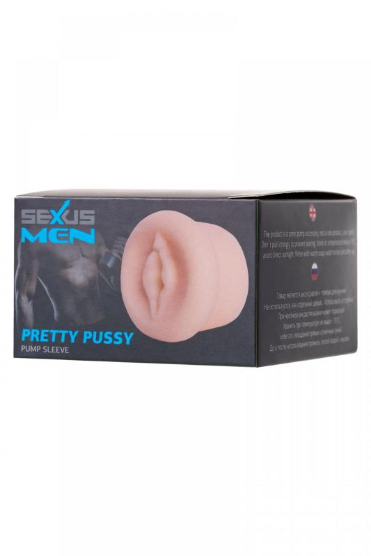 Насадка на помпу Sexus Men PRETTY PUSSY, TPE, телесный, 7,5 см