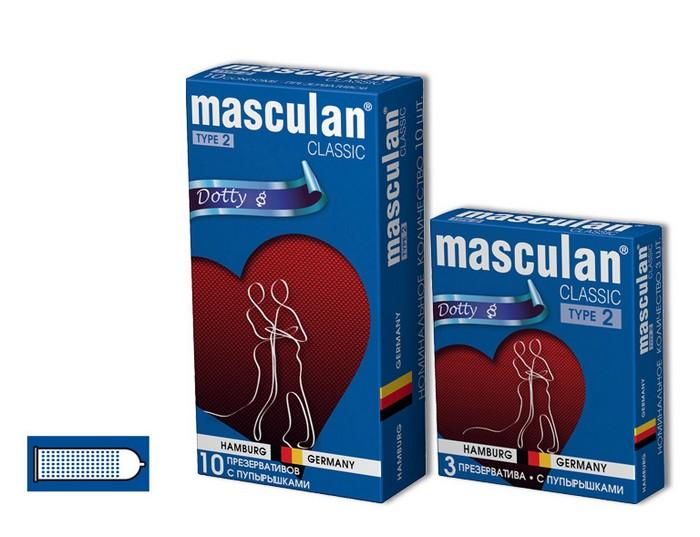 Презервативы Masculan Classic 2, 10 шт., с пупырышками