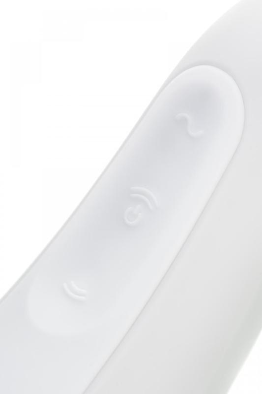 Вакуум-волновой бесконтактный стимулятор клитора Satisfyer Curvy 1+, силикон, белый, 14,3 см.