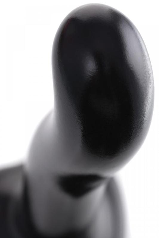 Ремневой нереалистичный страпон Strap-on-me, P&G SPOT, L, силикон, черный, 19 см.
