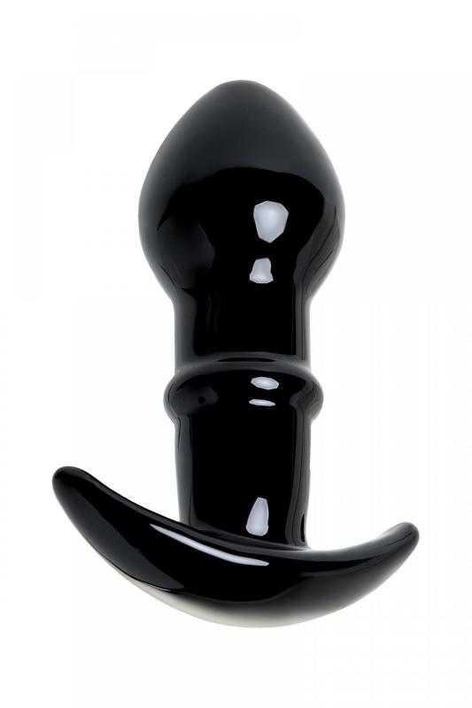 Анальная втулка Sexus Glass, стекло, черная, 11,5 см, Ø 4 см