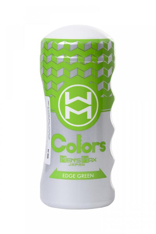 Мастурбатор нереалистичный MensMax Colors Edge Green, TPE, белый, 15 см