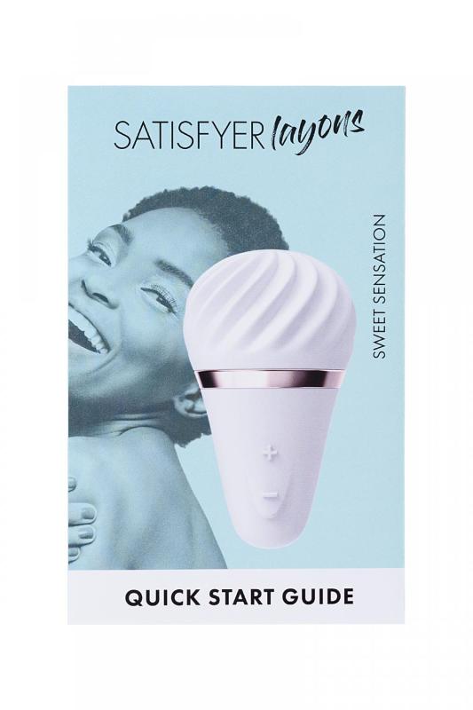 Вибромассажер Satisfyer  Layon 4, Sweet sensation, силикон, белый, 9,6 см.
