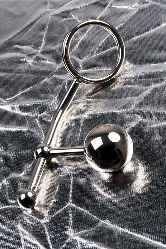 Стринги TOYFA Metal со сменными шарами, серебряные