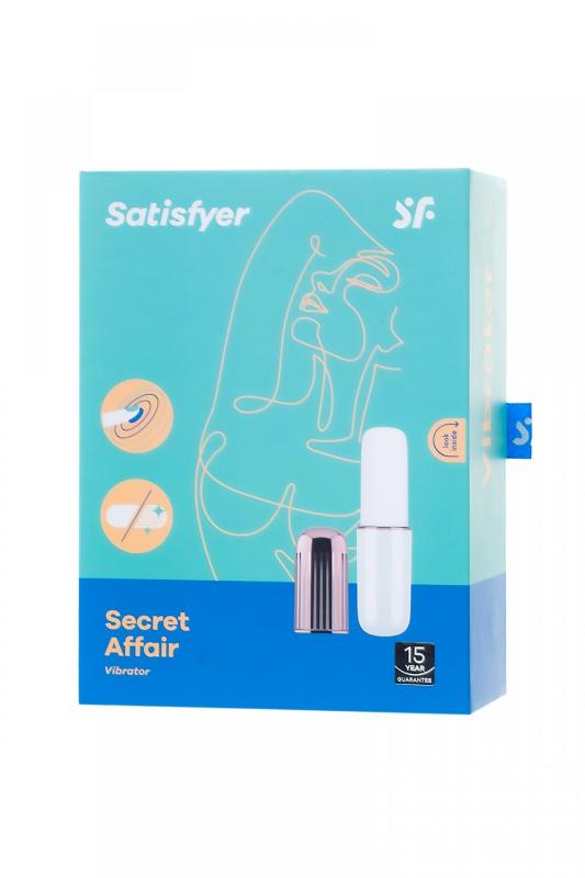 Вибромассажер Satisfyer  Secret Affair, силикон, белый, 11,2 см.