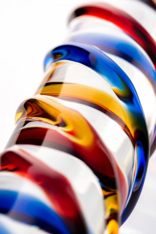 Двусторонний фаллоимитатор Sexus Glass, стекло, прозрачный, 19,5 см