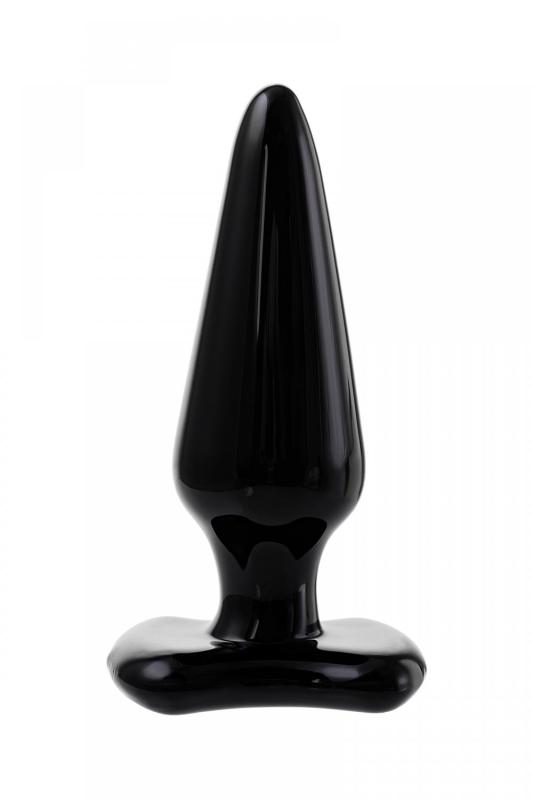 Анальная втулка Sexus Glass, стекло, черная, 11 см, Ø 4 см