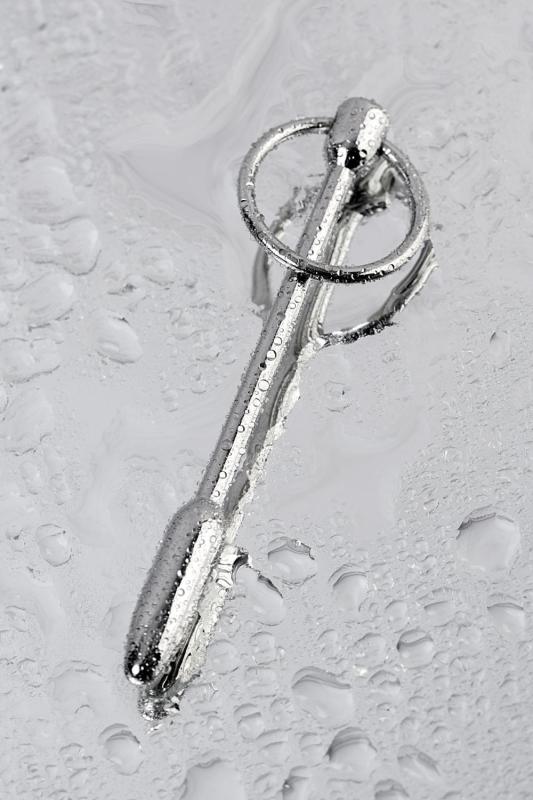 Уретральный плаг-пуля TOYFA Metal с кольцом в основании, серебряный