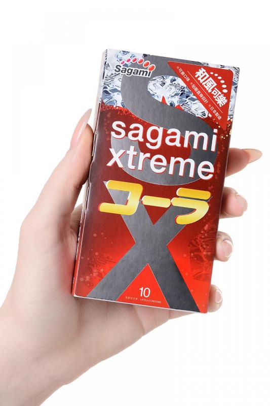 Презервативы Sagami xtreme cola, латексные, 19 см, 10 шт.