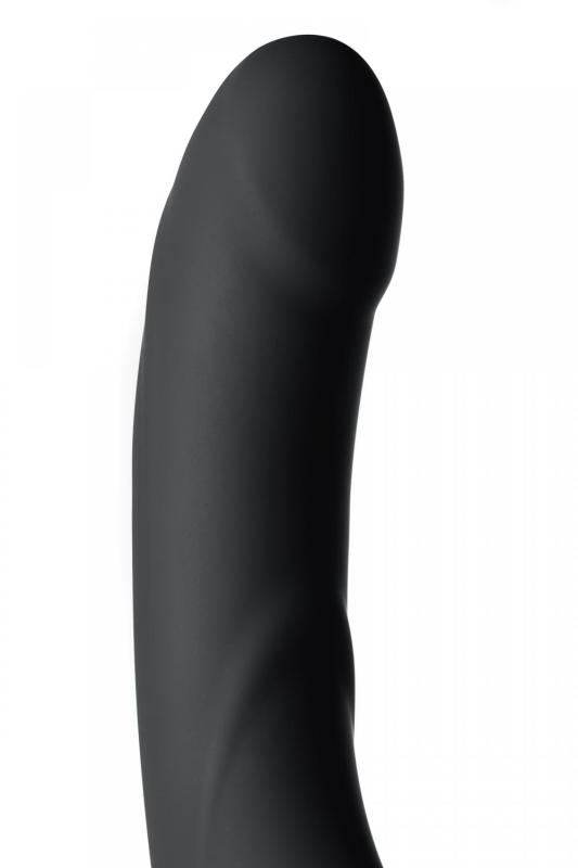 Безремневой страпон Black & Red by TOYFA с вибрацией, силикон, черный, 35 см