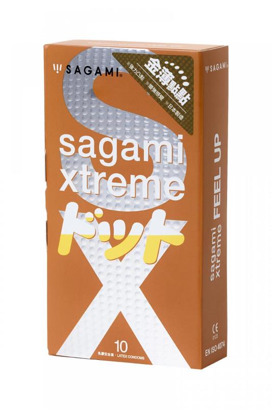 Презервативы Sagami xtreme feel up, латексные, 19 см, 10 шт.
