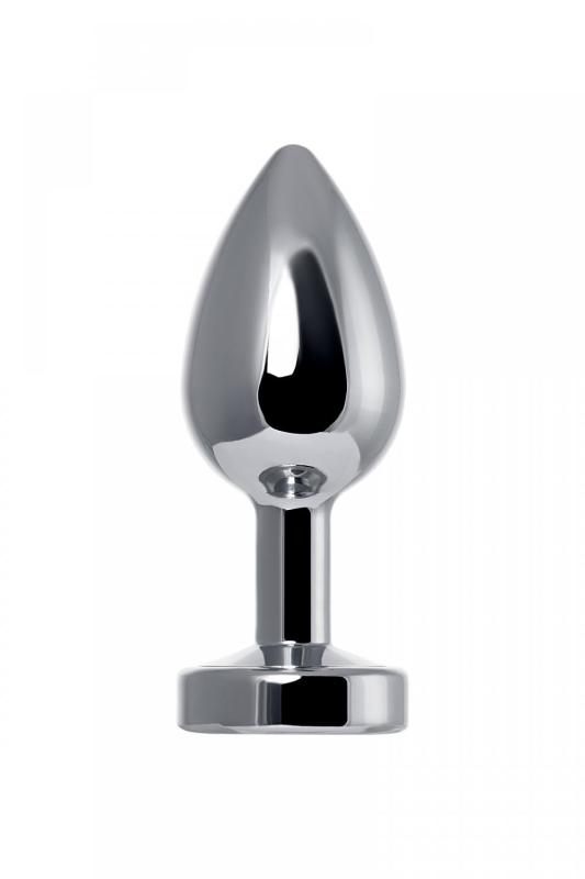 Анальная втулка Metal by Toyfa со светодиодами, металл, серебряная, 8,8 см, Ø 3,4 см, 105 г