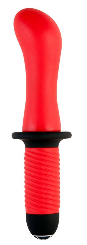 Анальный стимулятор Black & Red by TOYFA, силикон, красный, 27 см, Ø 5,7 см