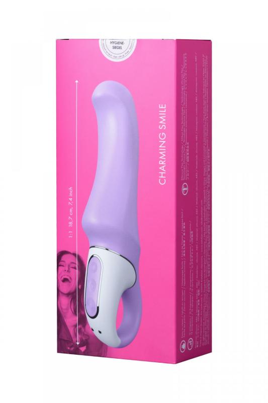 Нереалистичный вибратор Satisfyer Vibes Charming Smile, силикон, фиолетовый, 18,7 см.