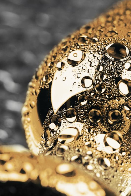 Анальная втулка Metal by TOYFA, металл, золотая, с кристаллом цвета алмаз, 12 см, Ø 4 см, 195 г